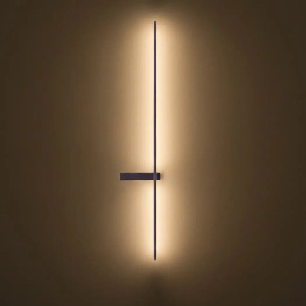 Arcato Minimalist Linear LED Wall Lamp – Black/White/ Red for Living Room